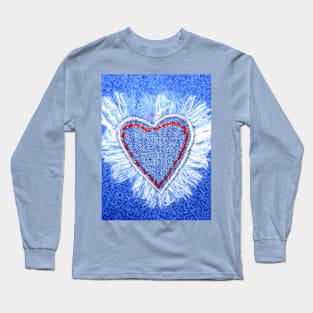 Fuzzy Heart Long Sleeve T-Shirt